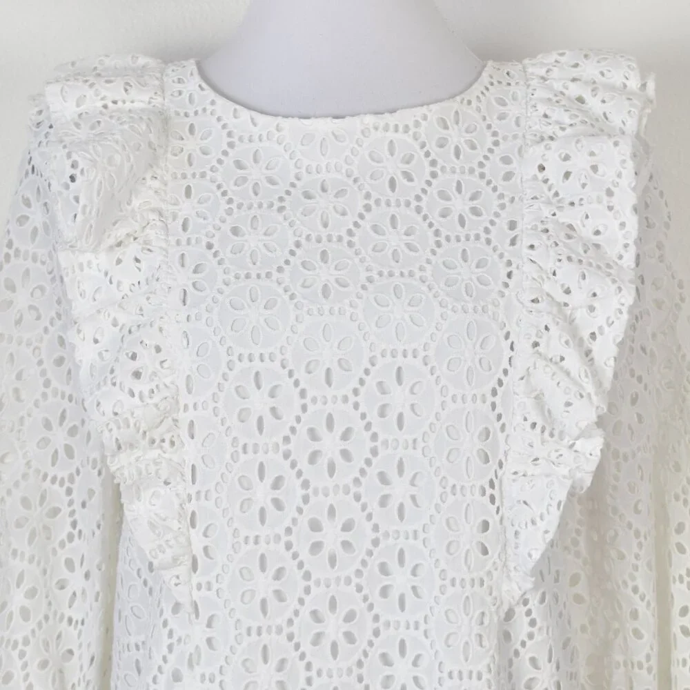 Lilly Pulitzer Primm Sand Dollar Eyelet Shift Dress White NEW - M - Picture 2 of 13